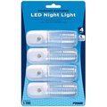 Prime Wire & Cable Prime Wire & Cable NLAE334P Automatic White LED Night Light - Pack of 4 NLAE334P